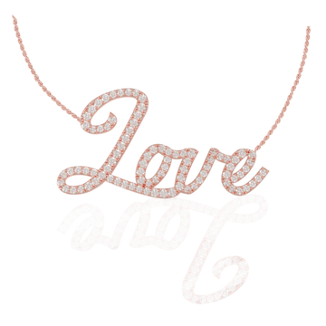 Personalized 1/4 Carat Diamond Nameplate Necklace 14K White or 14K Yellow  Gold. : : Clothing, Shoes & Accessories